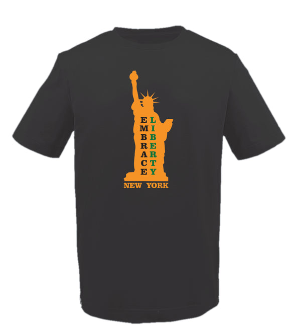 Embrace Liberty New York T-shirt Black