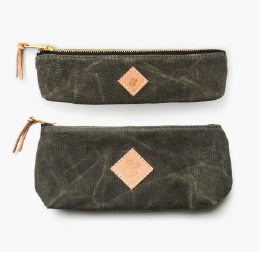 Waxed canvas Pouch Set