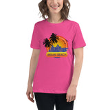 Women's Relaxed T-Shirt "Miami Beach" Design