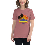 Women's Relaxed T-Shirt "Miami Beach" Design